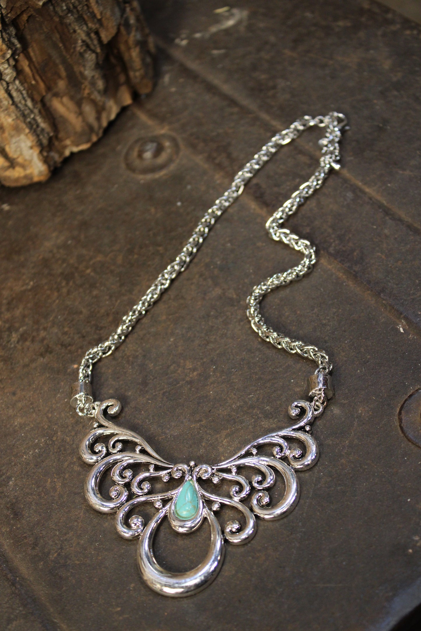 Silver Serenade Turquoise Necklace