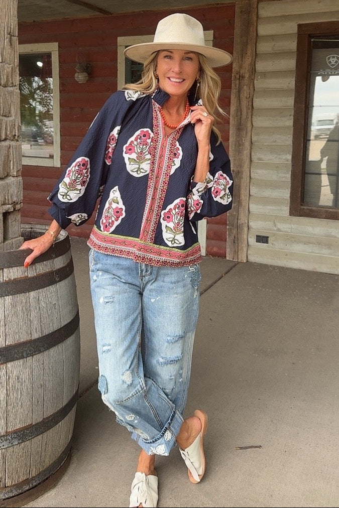 Cape Cod Navy Blouse