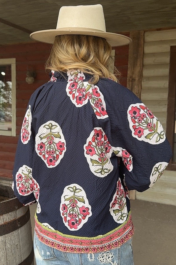 Cape Cod Navy Blouse