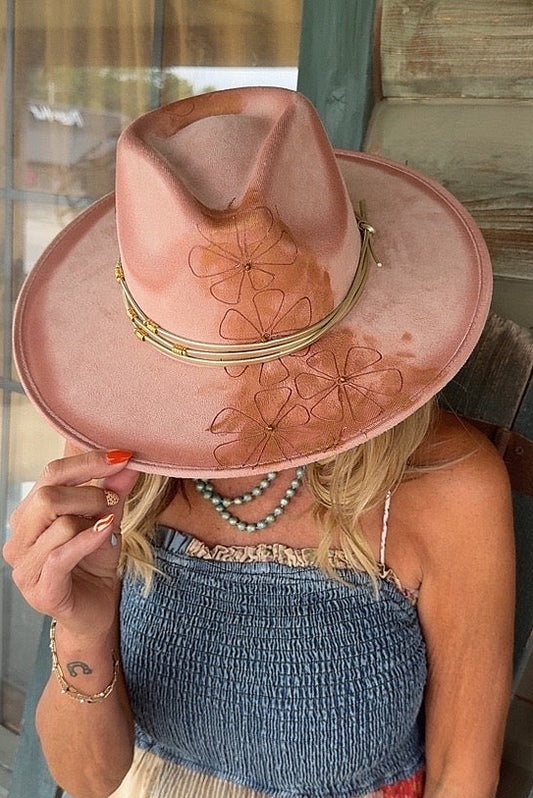 Dancing Flowers Blush Hat