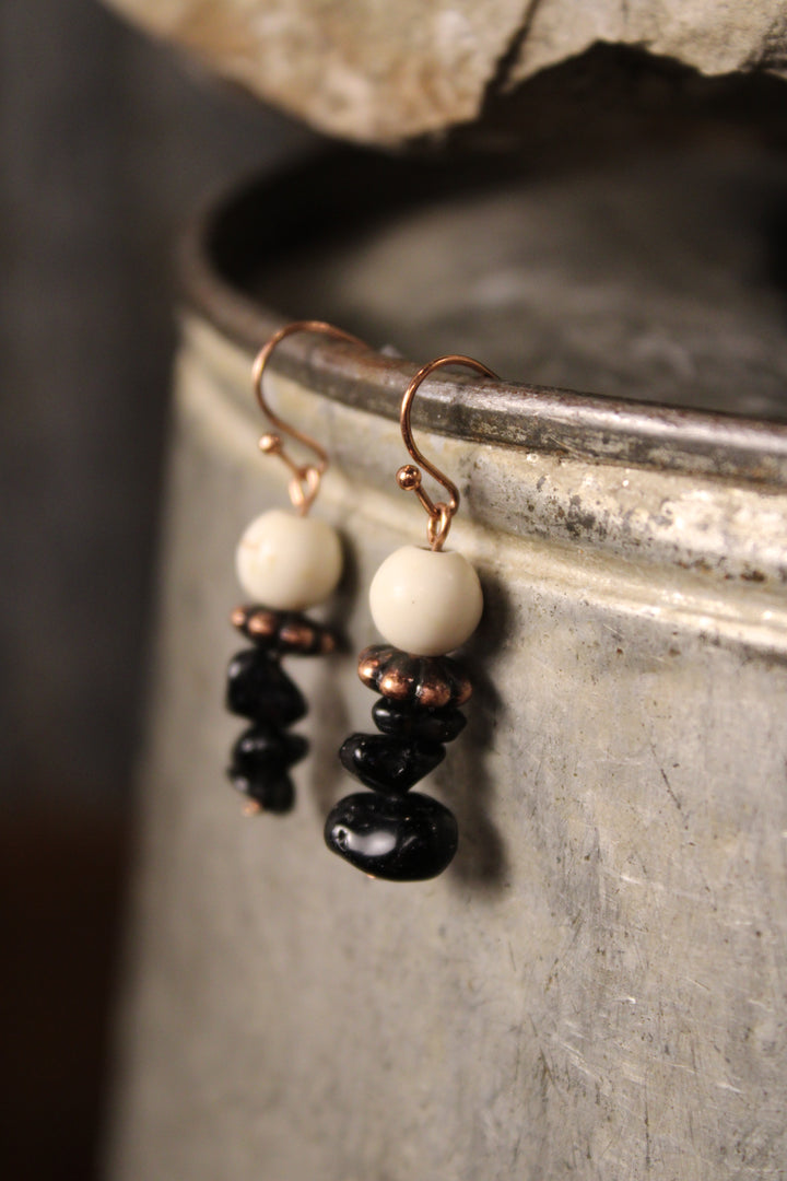 Midnight Grace Copper Earrings