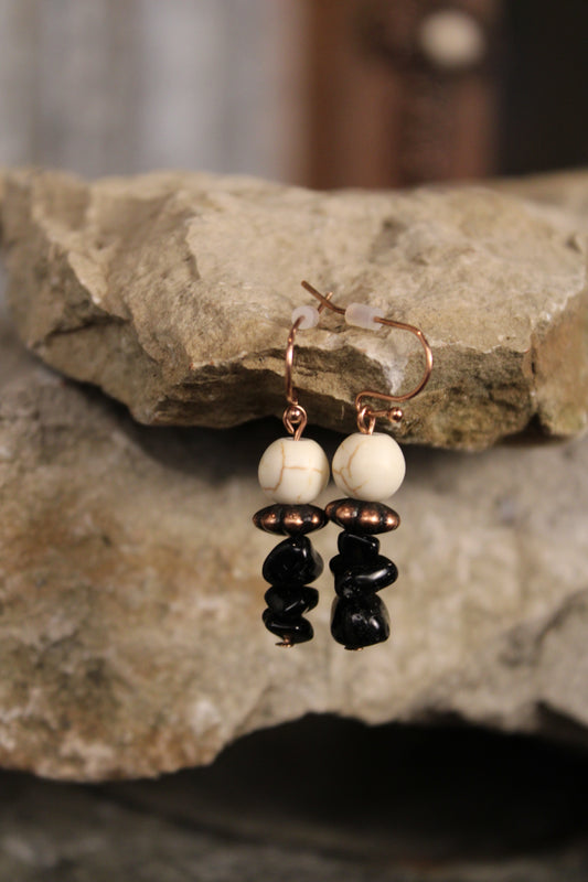 Midnight Grace Copper Earrings