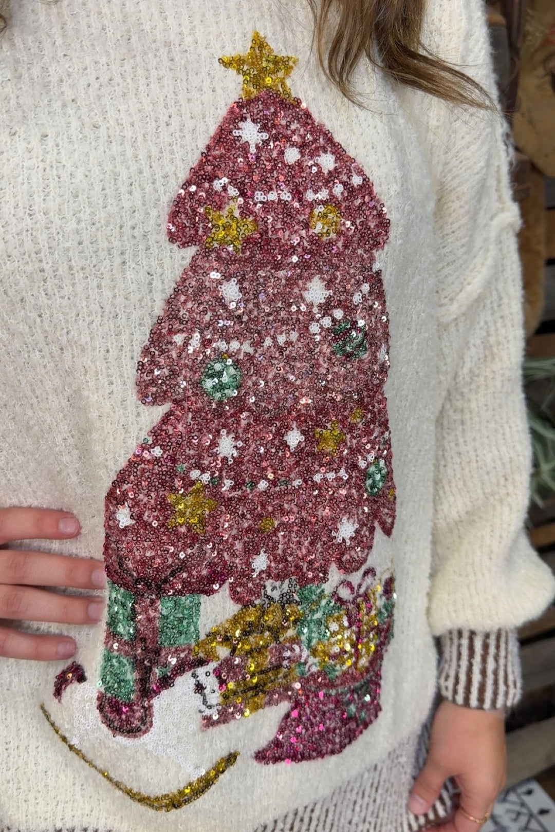 Pink Pines Christmas Sweater