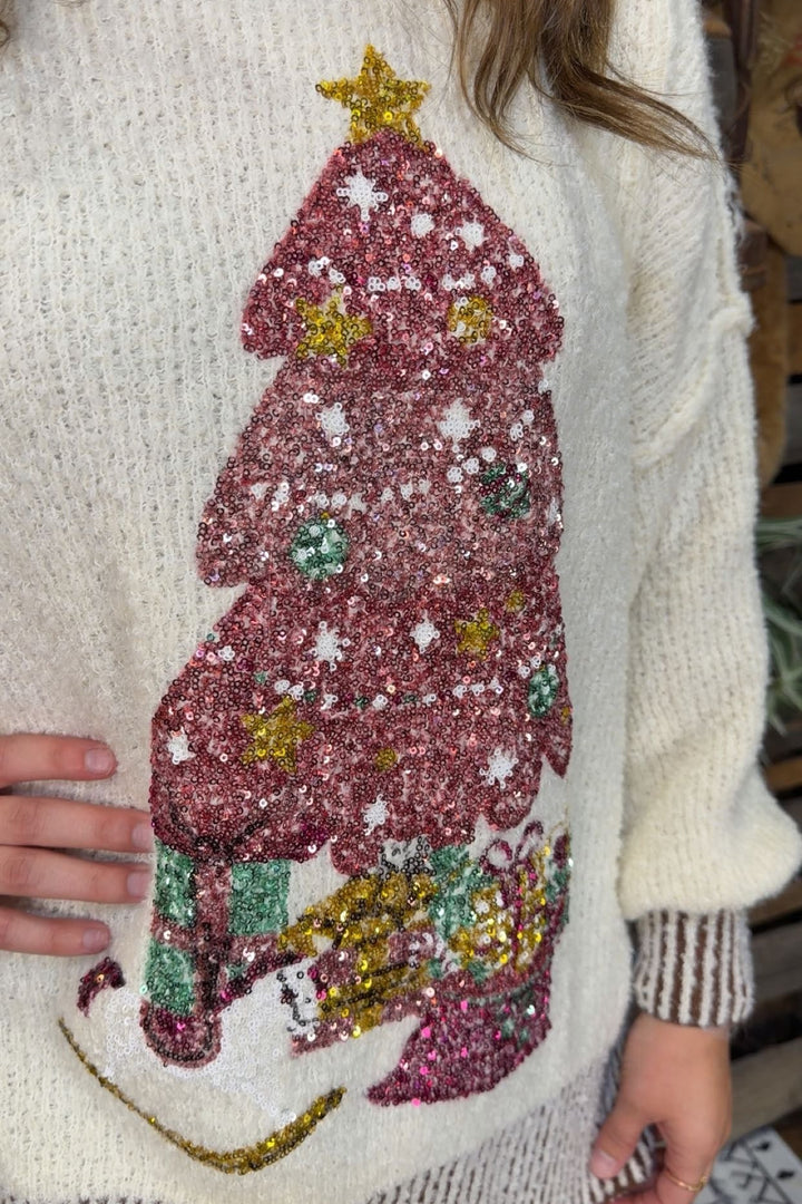 Pink Pines Christmas Sweater