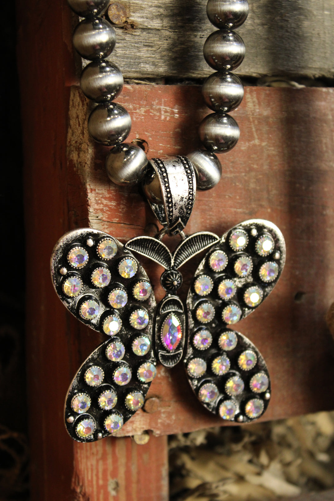 Prairie Glow Butterfly Necklace