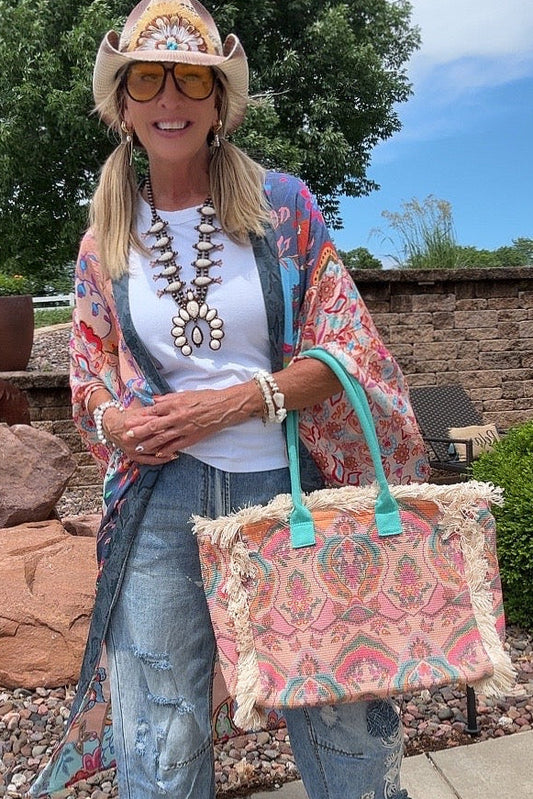 Turquoise Trail Tapestry Bag