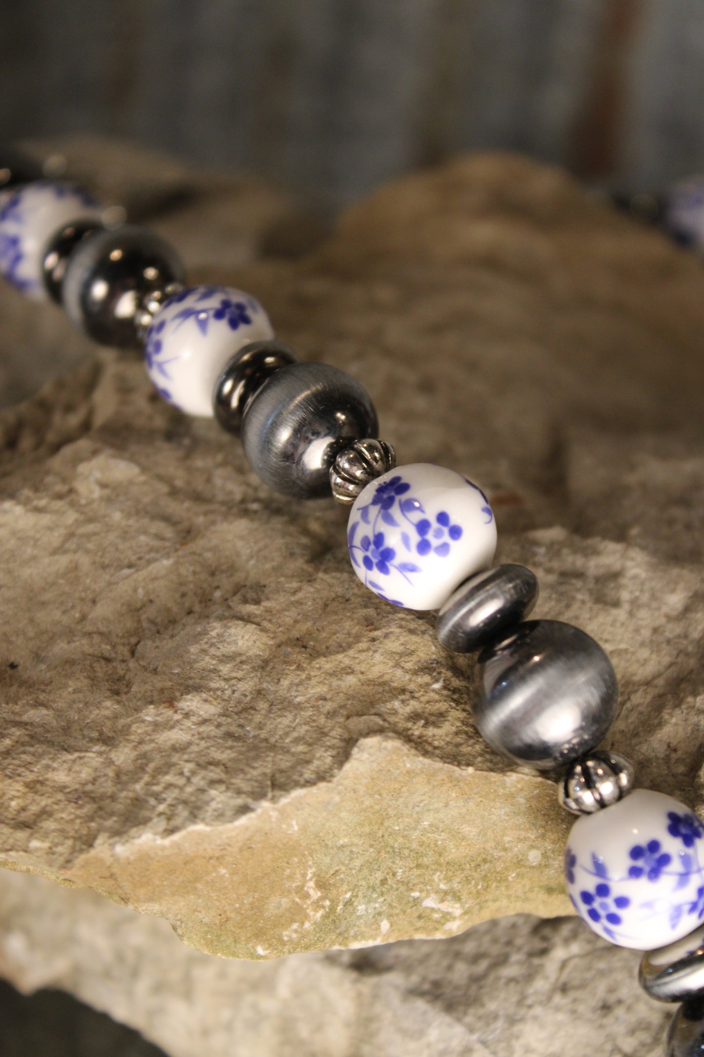 Savannah Silver Rose Necklace