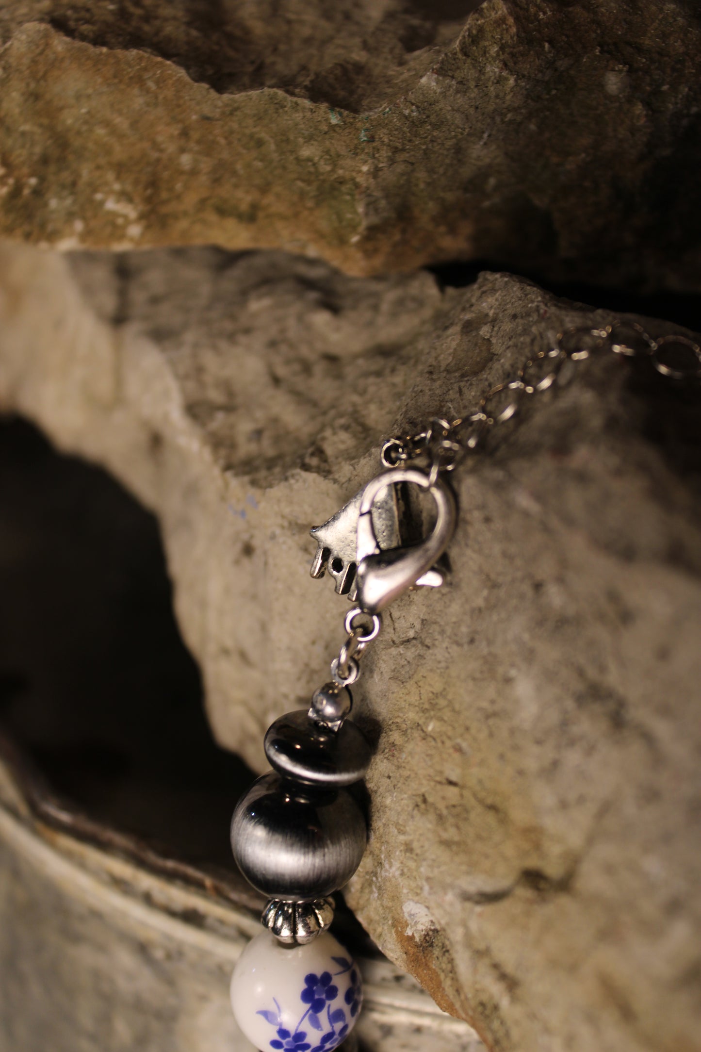 Savannah Silver Rose Necklace