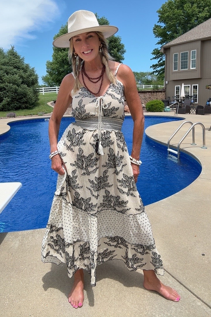 Dunes &amp; Diamonds Woven Cotton Dress