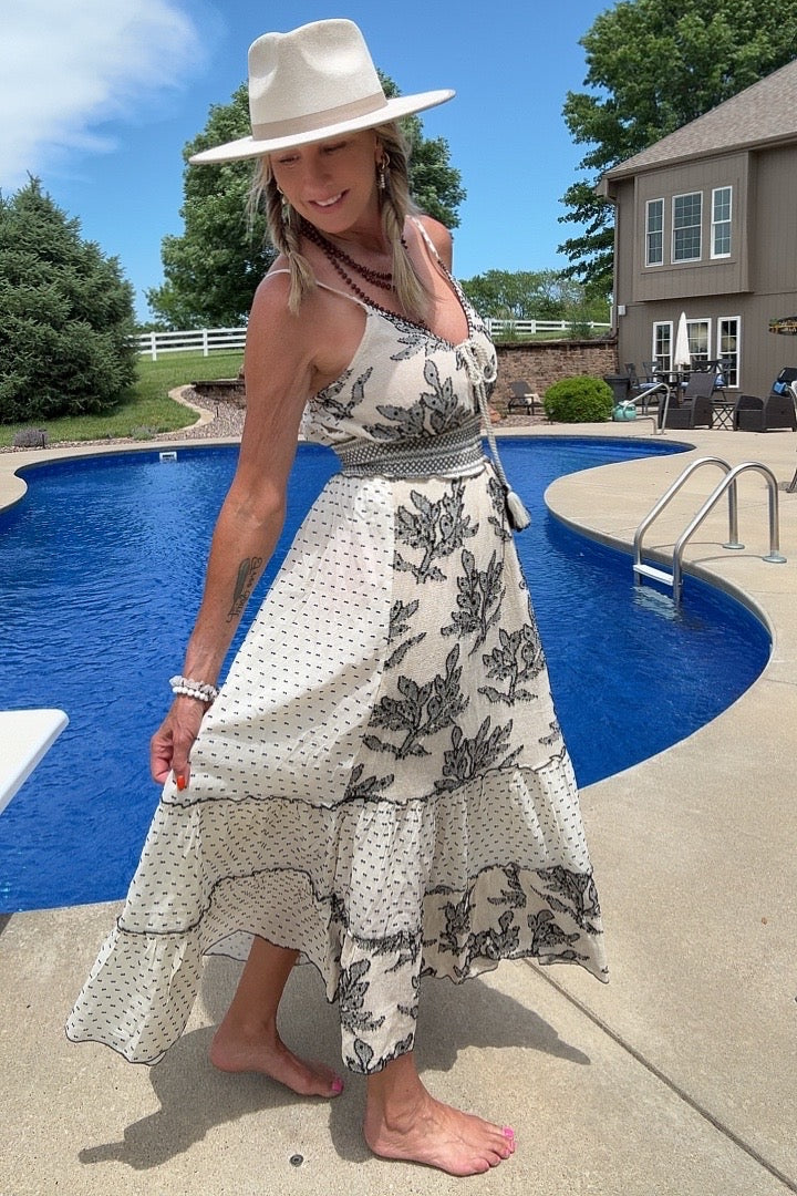 Dunes &amp; Diamonds Woven Cotton Dress