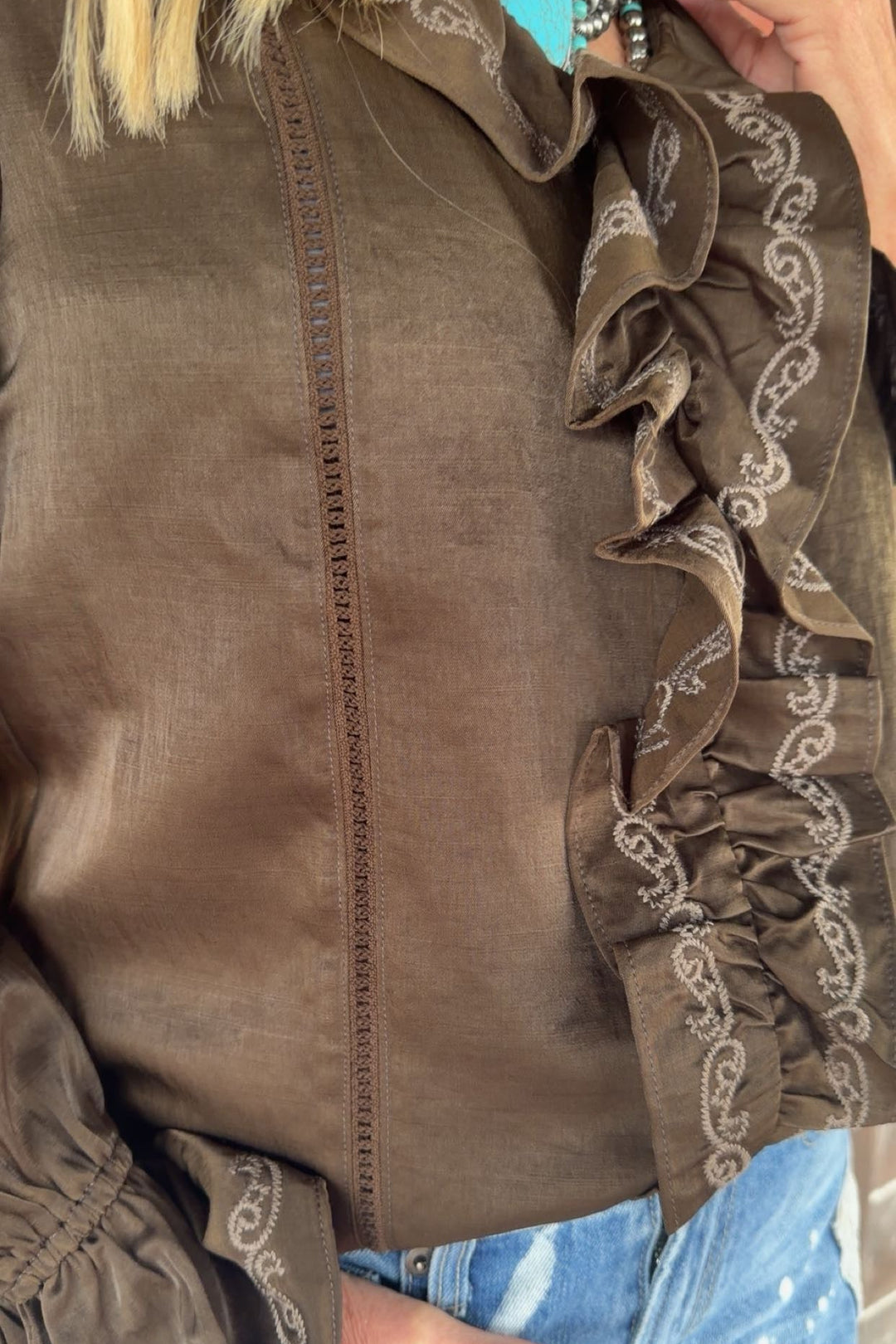 Rodeo Ready Ruffle Blouse