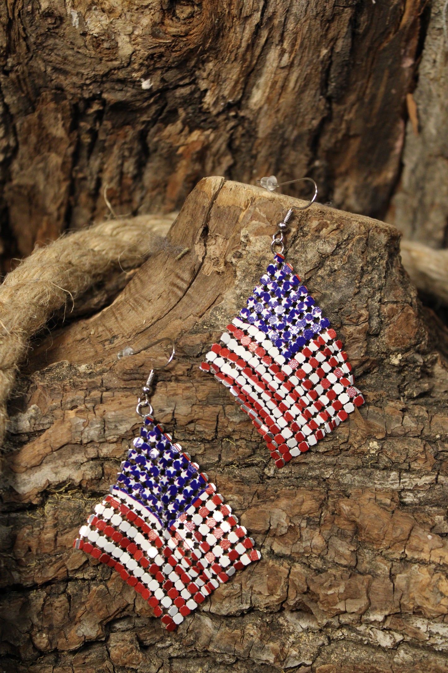 American Heritage Mesh Chain Earrings