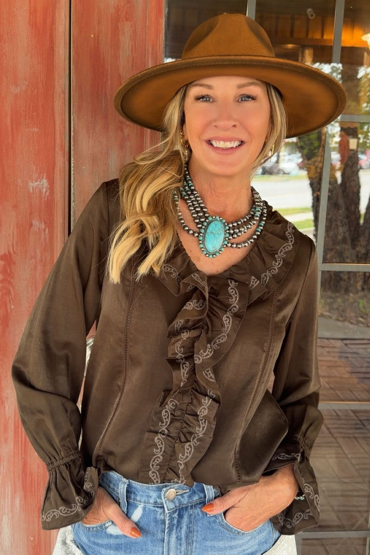 Rodeo Ready Ruffle Blouse