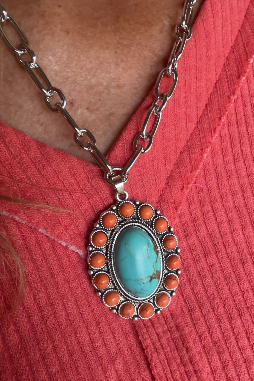 Canyon Sunburst Silver Necklace