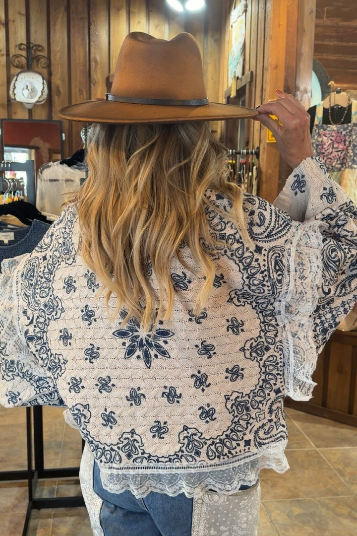Prairie Paisley Knit Sweater
