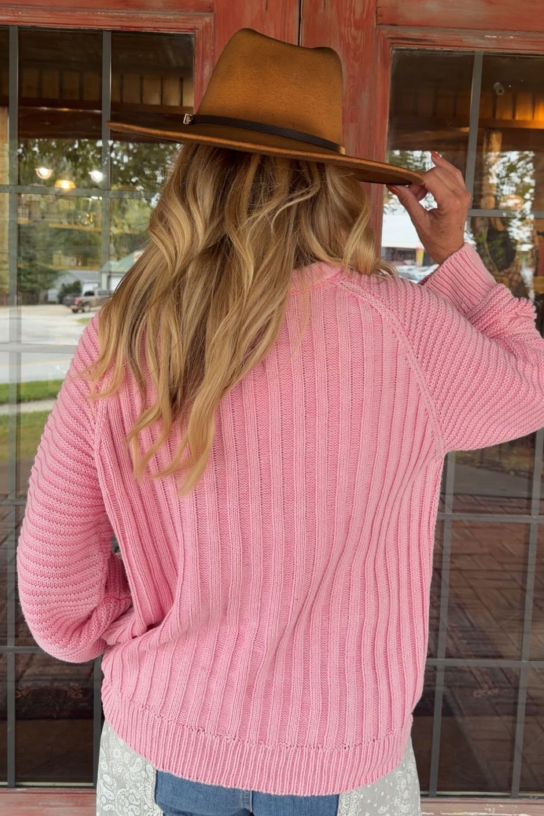 Cotton Candy Pink Cotton Sweater