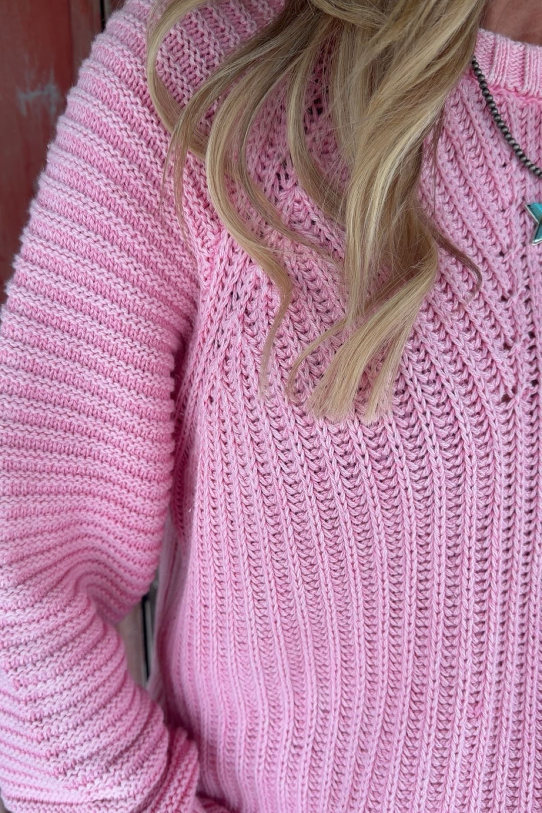 Cotton Candy Pink Cotton Sweater