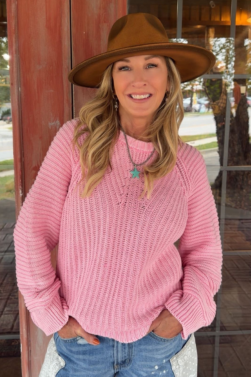 Cotton Candy Pink Cotton Sweater