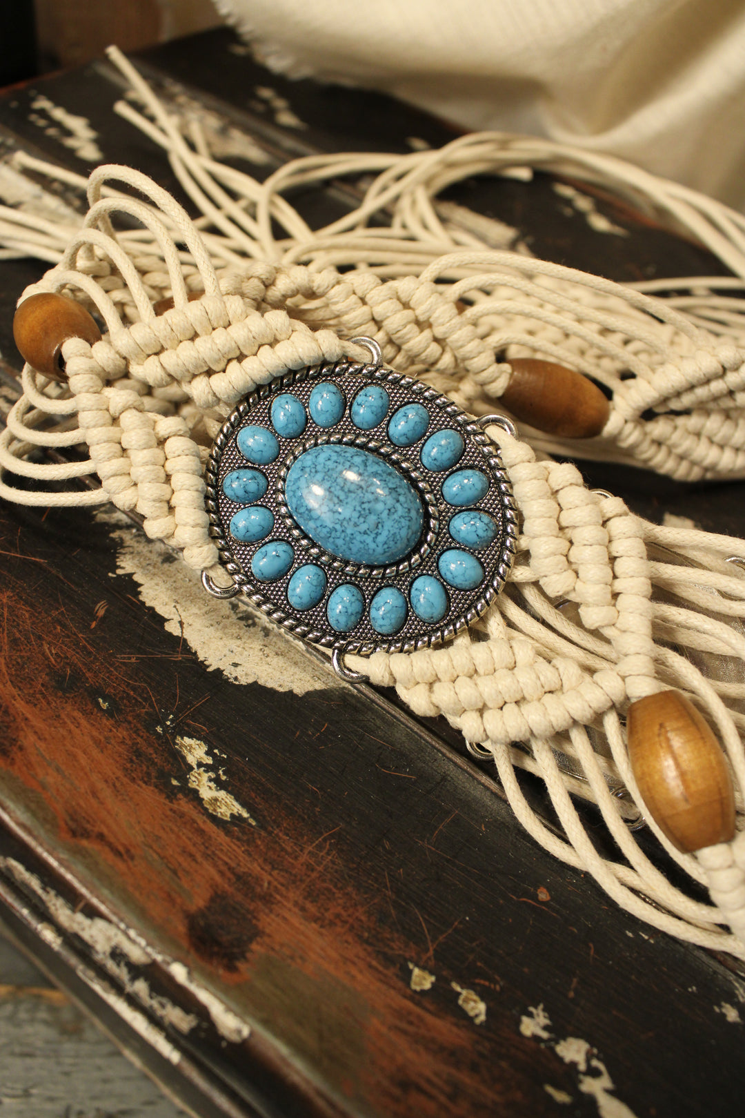 Turquoise Trail Bohemian Braided Belt