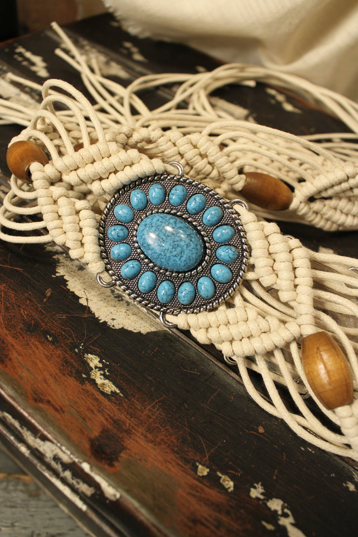 Turquoise Trail Bohemian Braided Belt