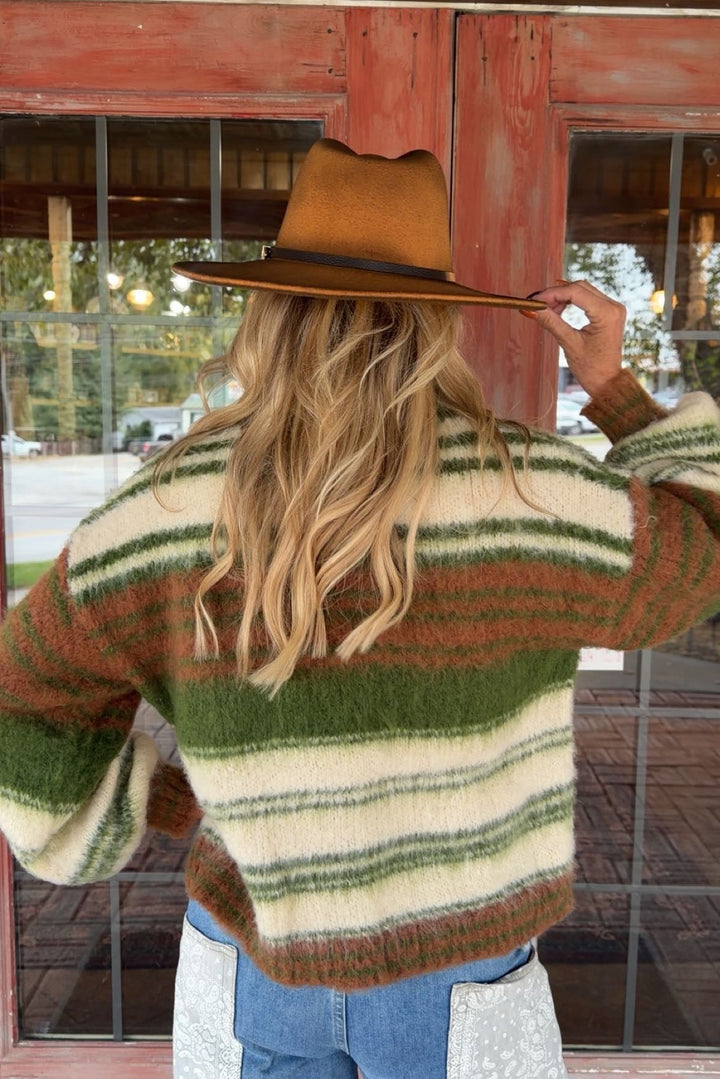 Chestnut &amp; Pine Striped Sweater