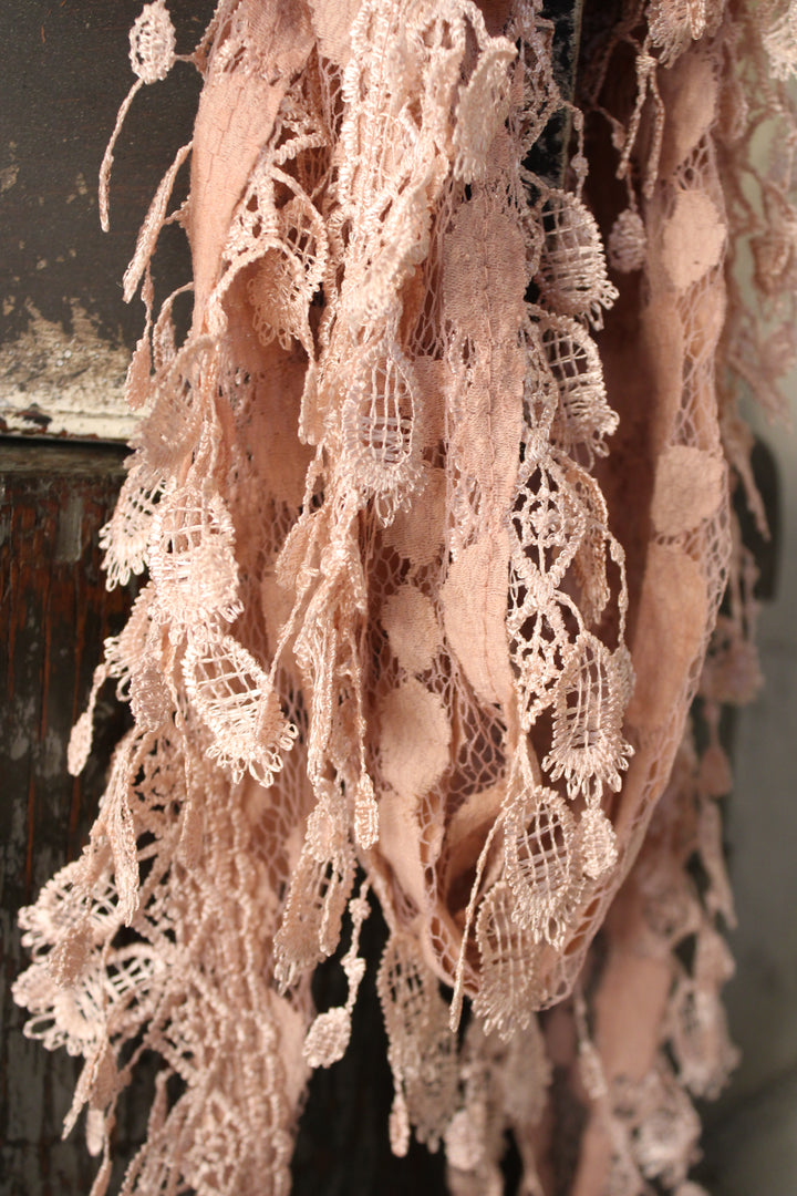 Misty Rose Dotted Scarf