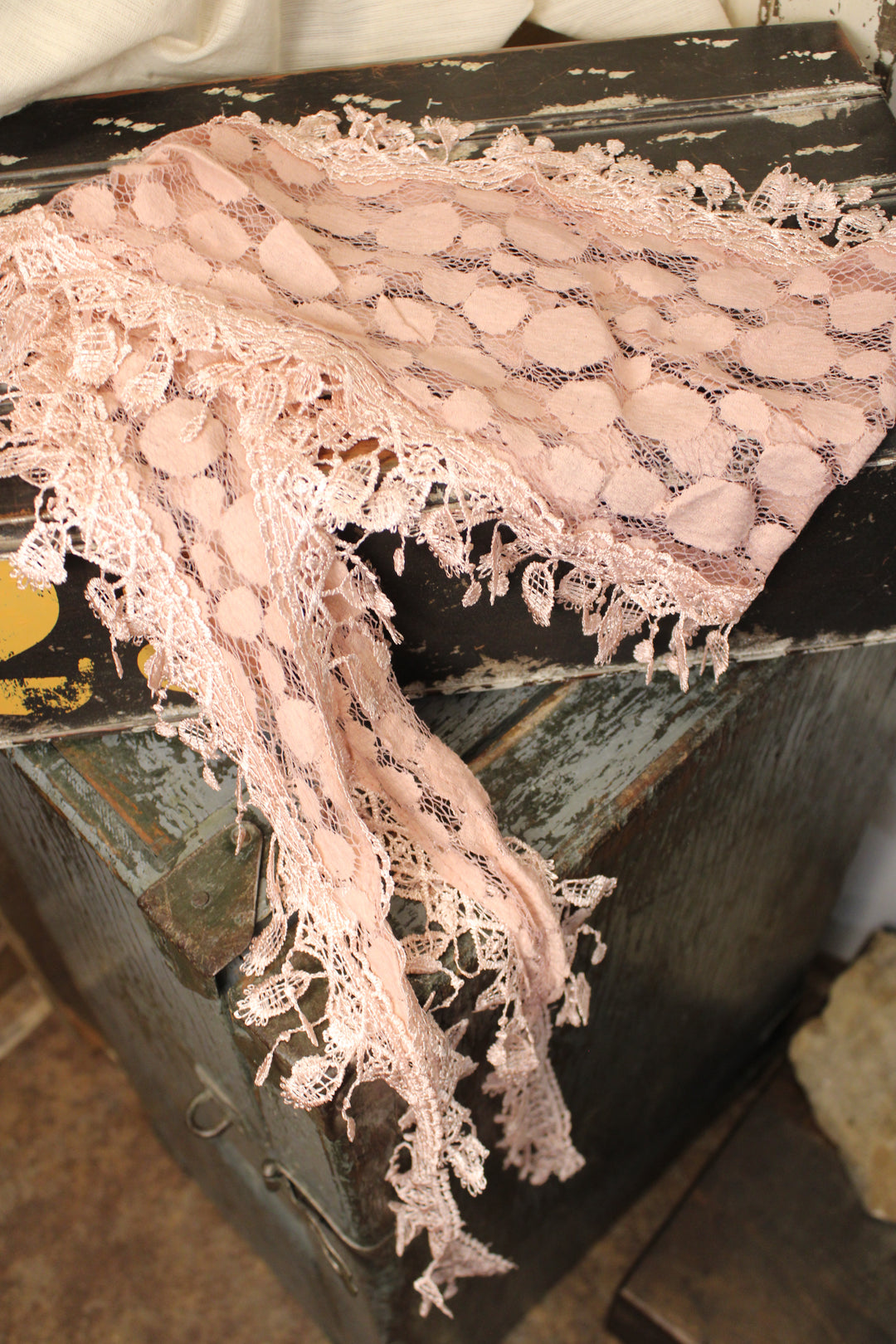 Misty Rose Dotted Scarf