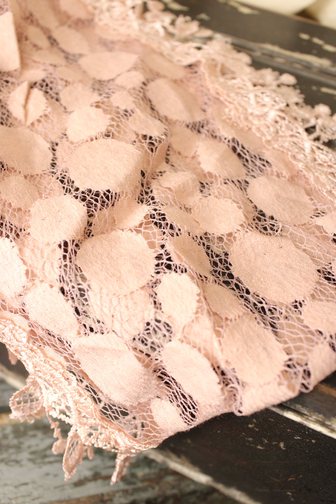 Misty Rose Dotted Scarf