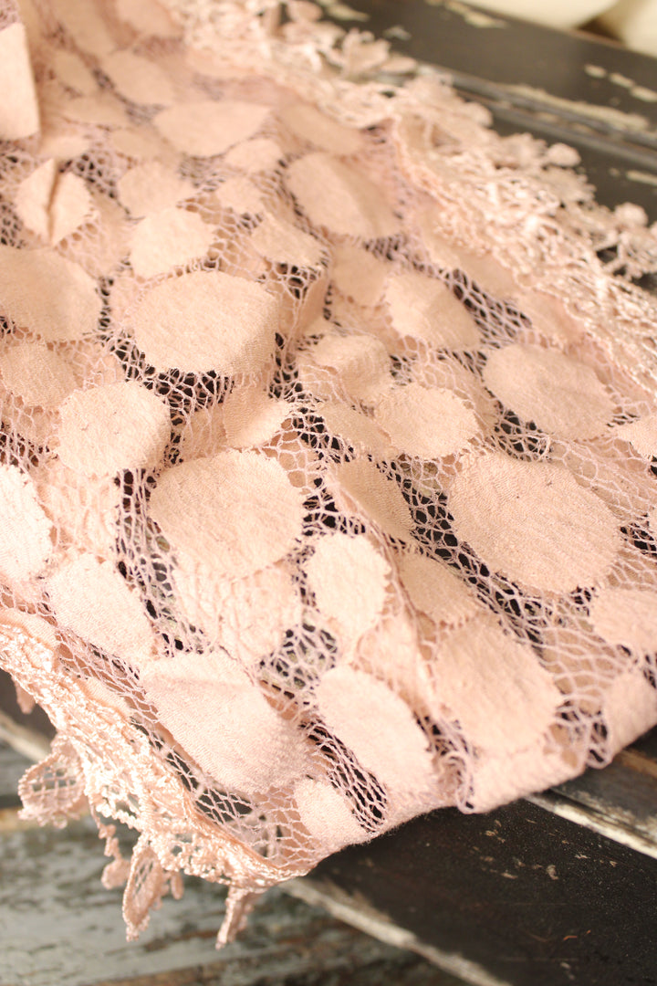 Misty Rose Dotted Scarf
