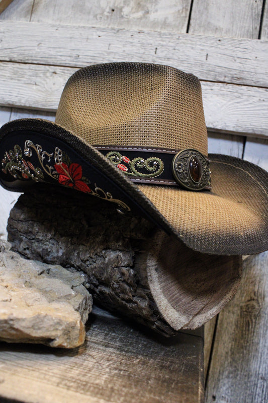Western Wildflower Embroidered Hat
