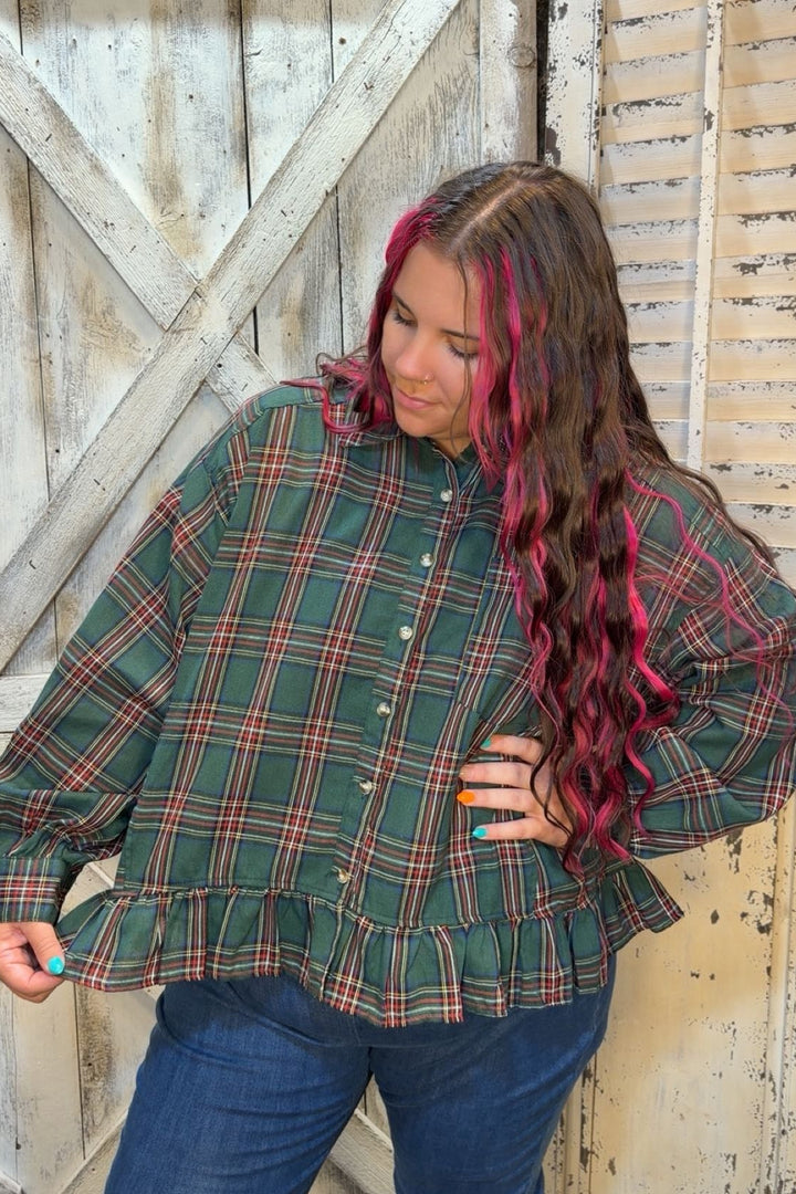 Vintage Forest Tartan Top