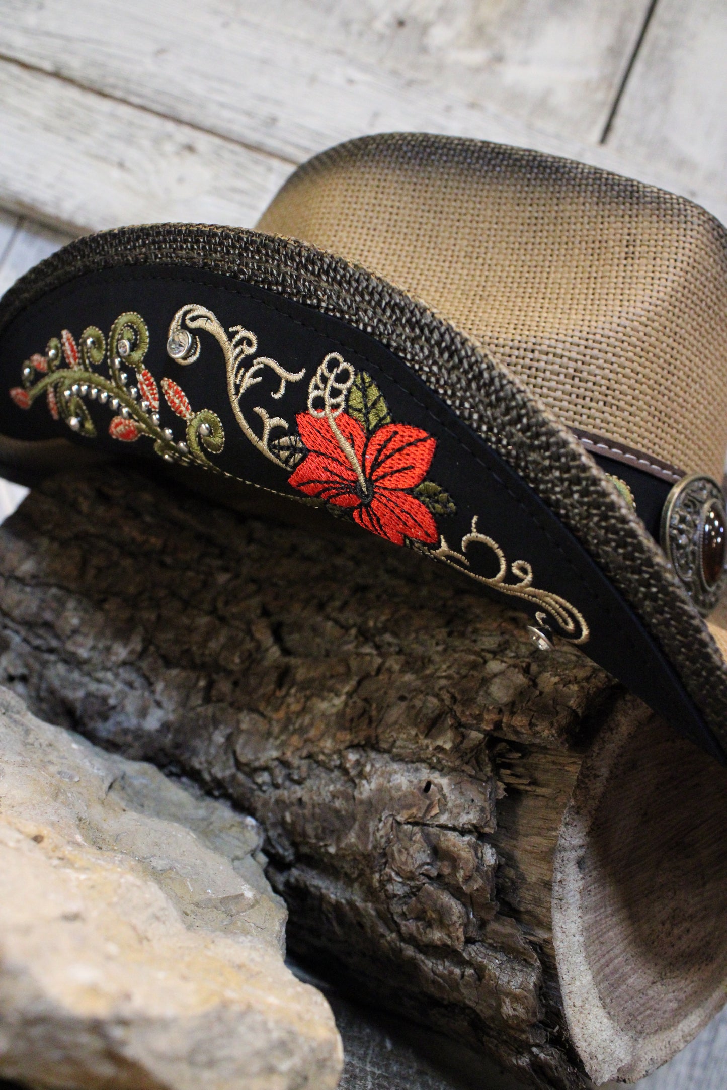 Western Wildflower Embroidered Hat