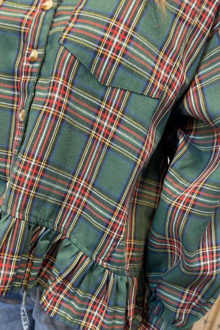 Vintage Forest Tartan Top
