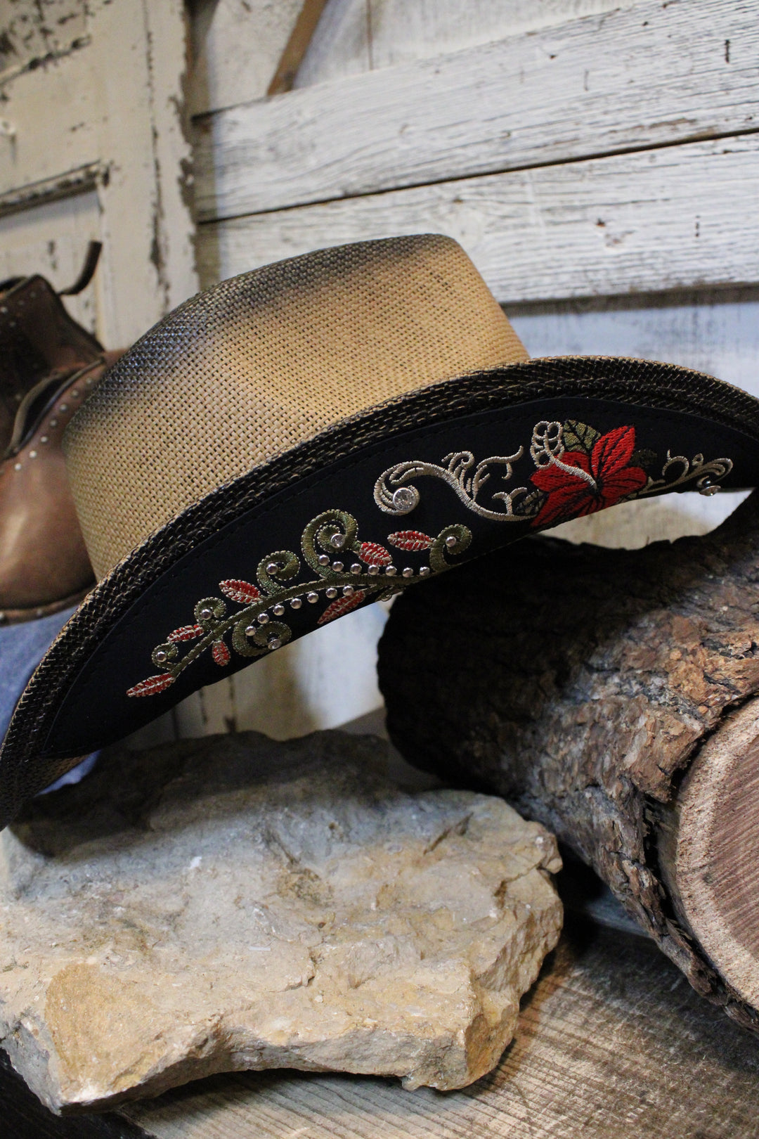 Western Wildflower Embroidered Hat