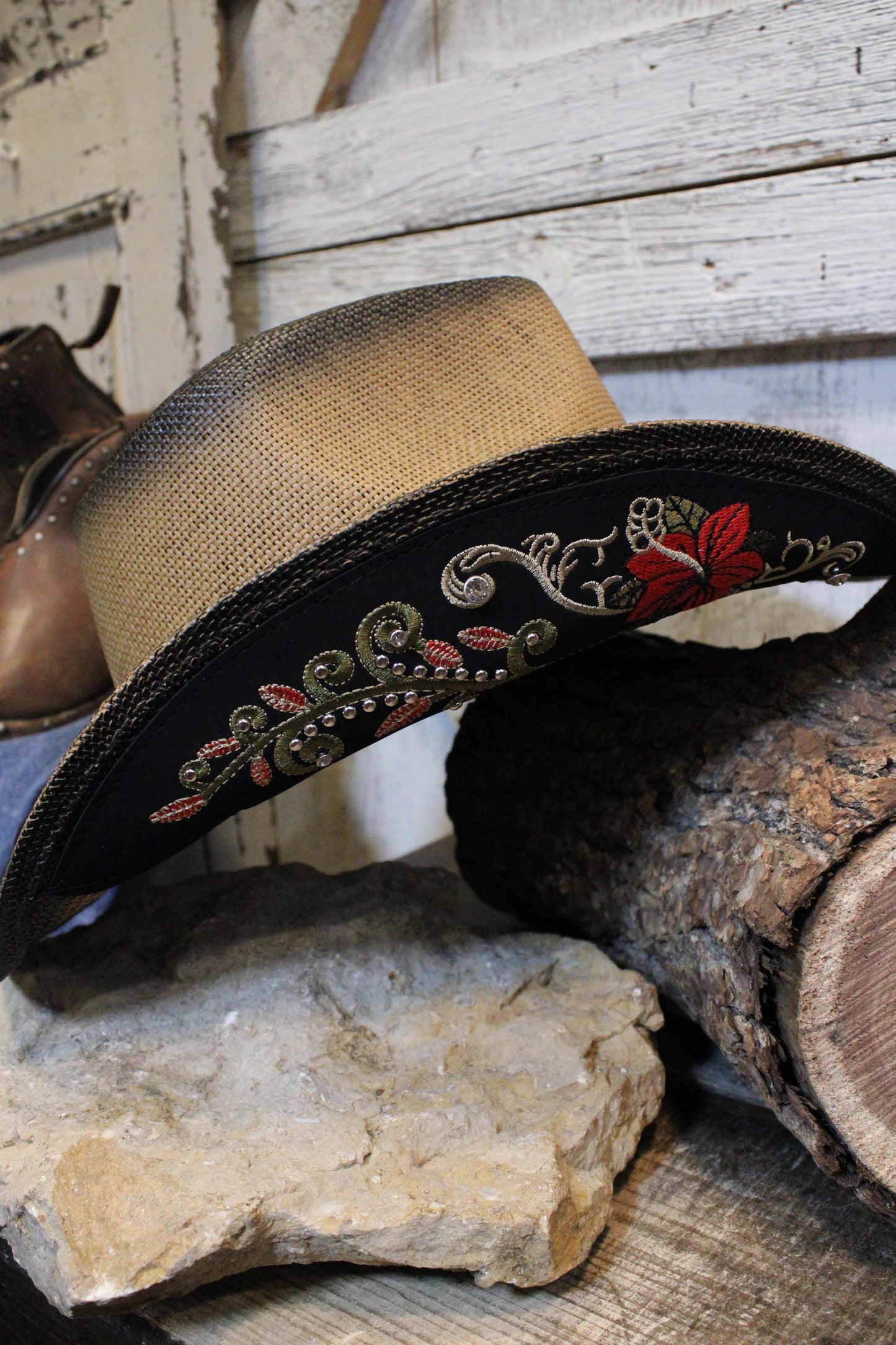 Western Wildflower Embroidered Hat