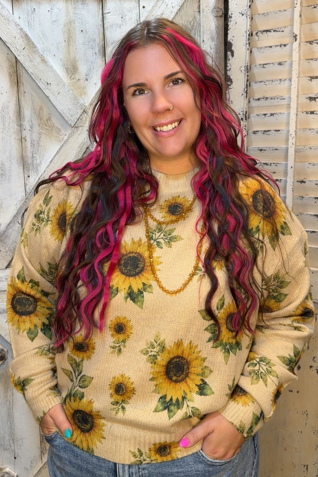 Golden Bloom Sweater