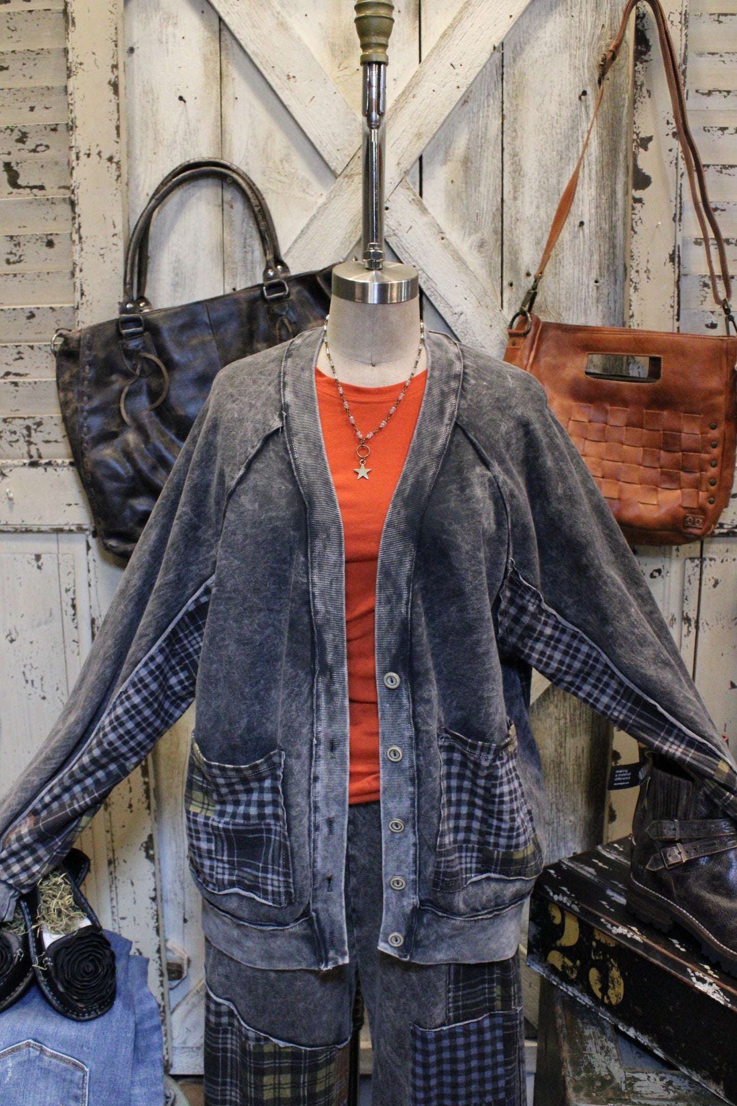 Ash And Plaid Cardigan