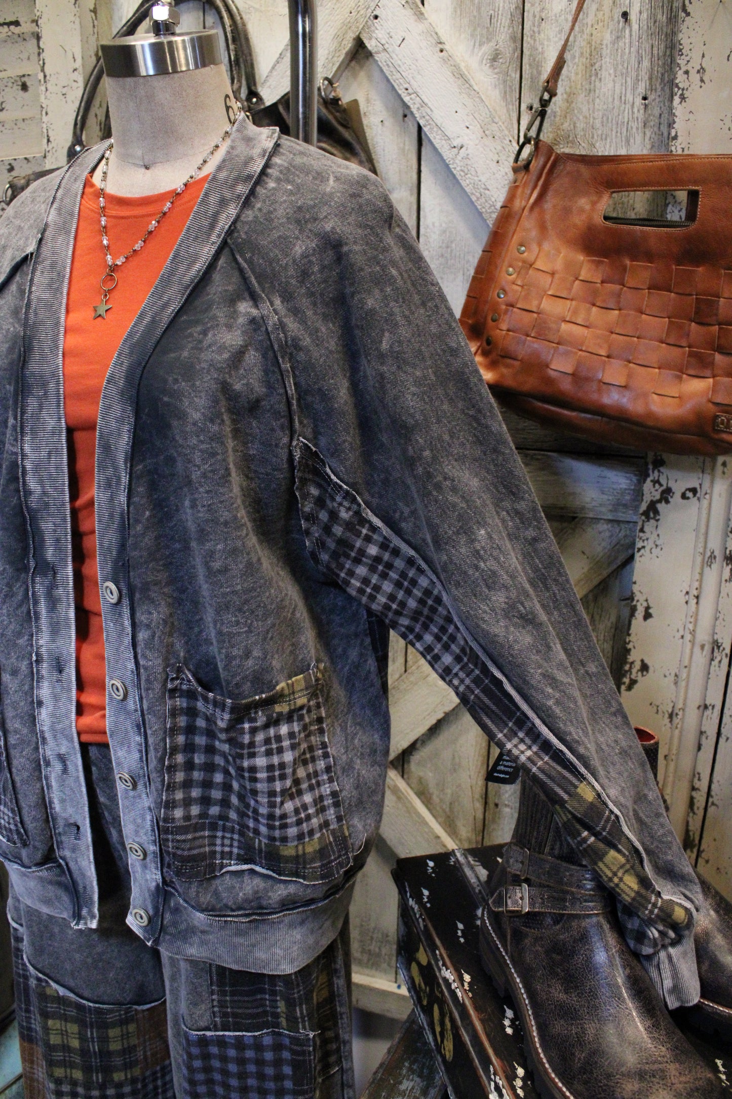 Ash And Plaid Cardigan