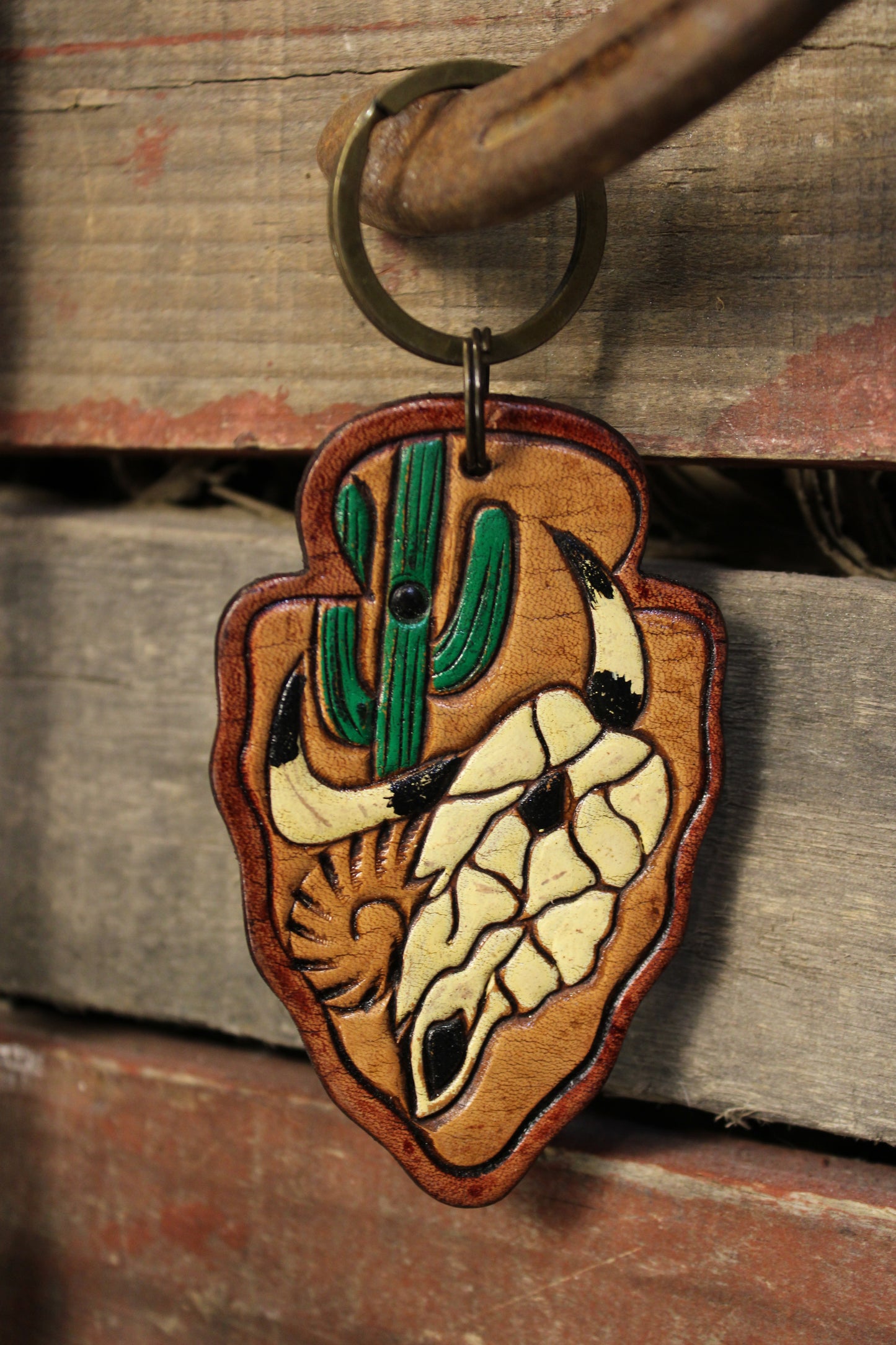 Wild West Leather Keychain