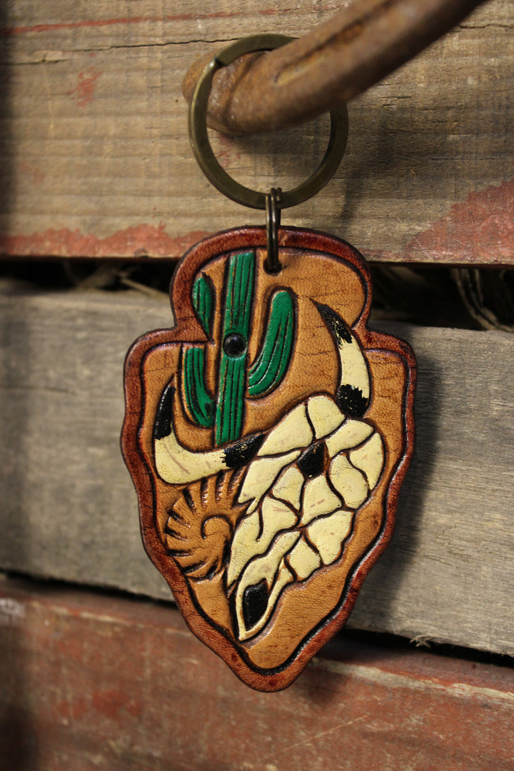 Wild West Leather Keychain