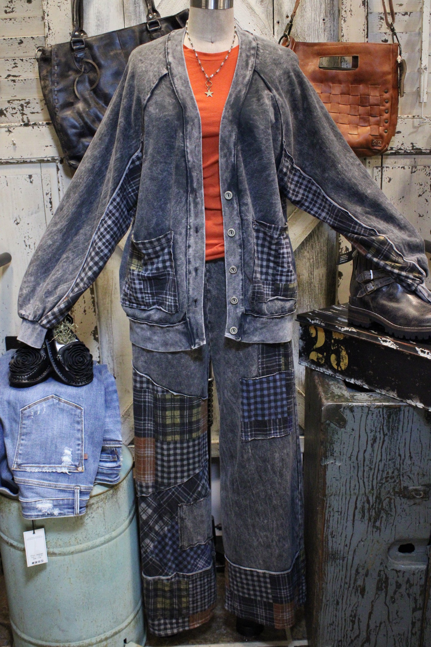 Ash And Plaid Cardigan