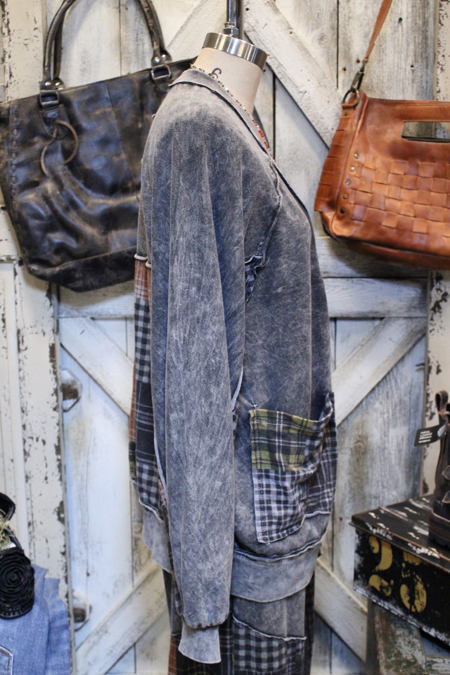 Ash And Plaid Cardigan