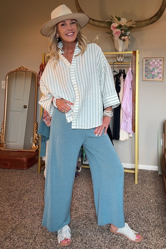 Go With The Flow Teal Pants