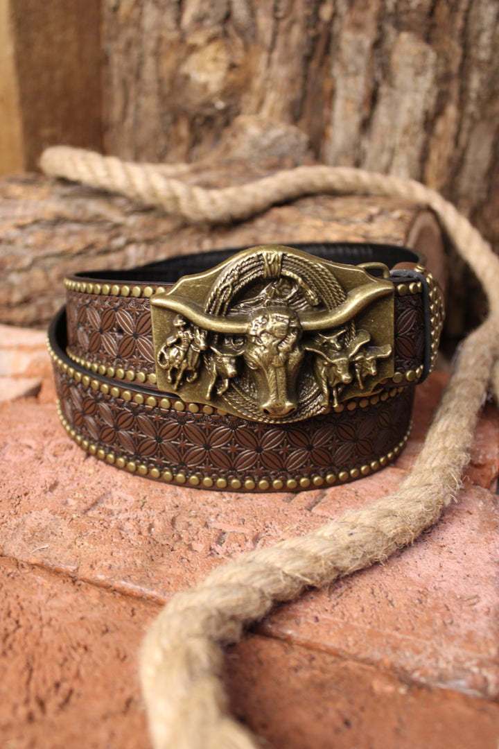 Longhorn Luxe Leather Belt