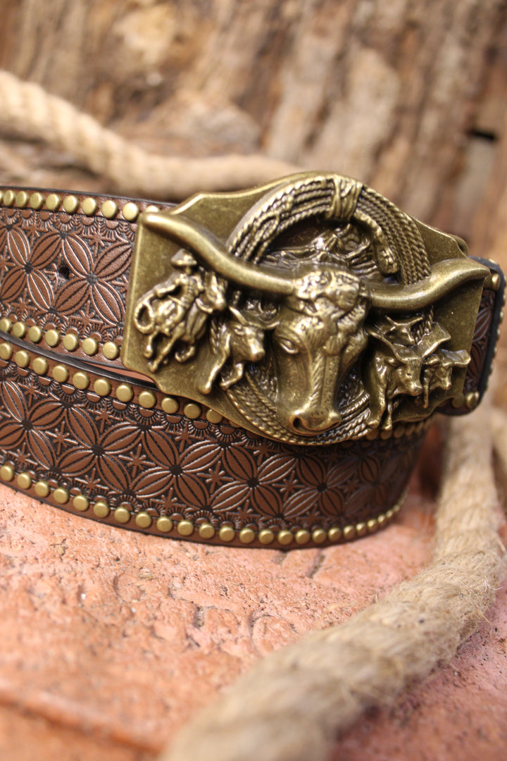 Longhorn Luxe Leather Belt