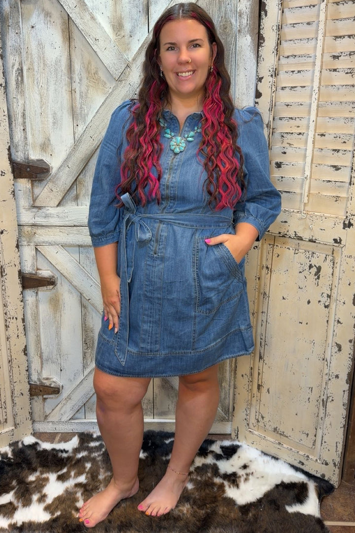 Rustling Willow Denim Dress