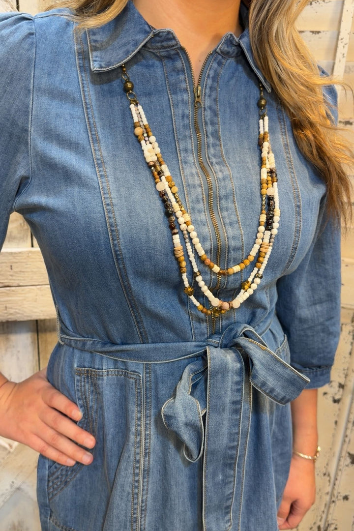Rustling Willow Denim Dress