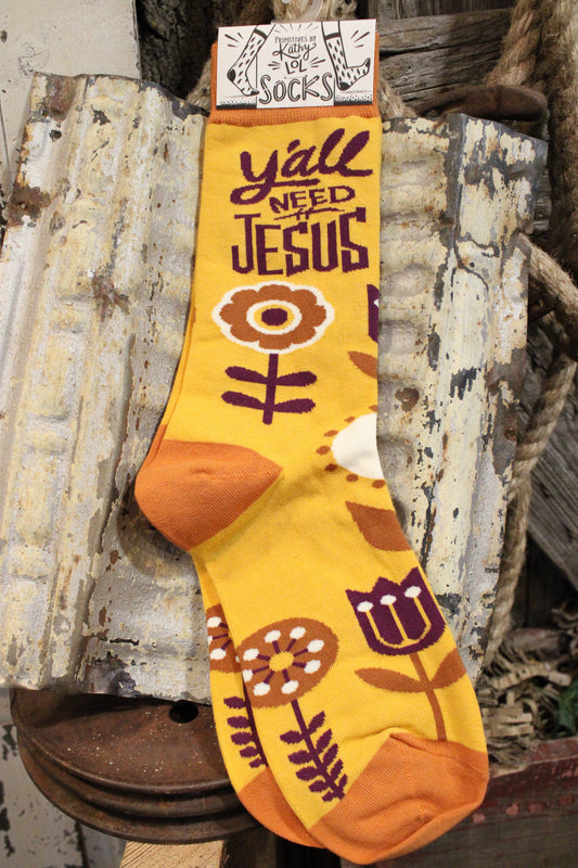 Y'all Need Jesus Socks