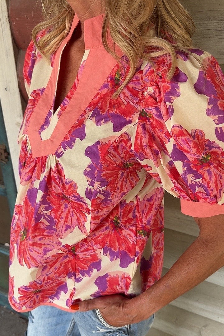 Petals In Pink Blouse