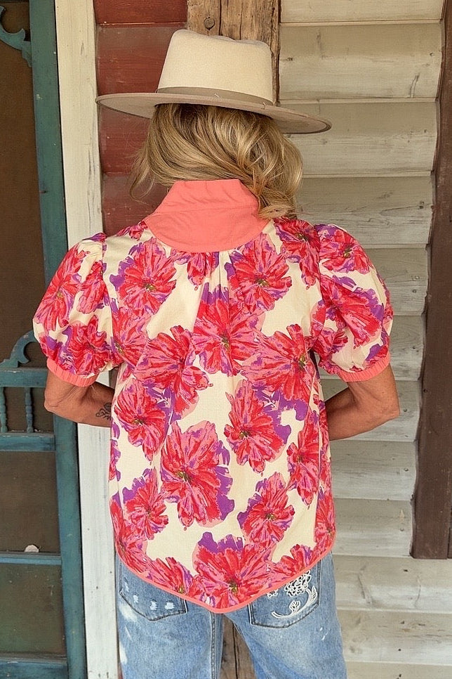 Petals In Pink Blouse